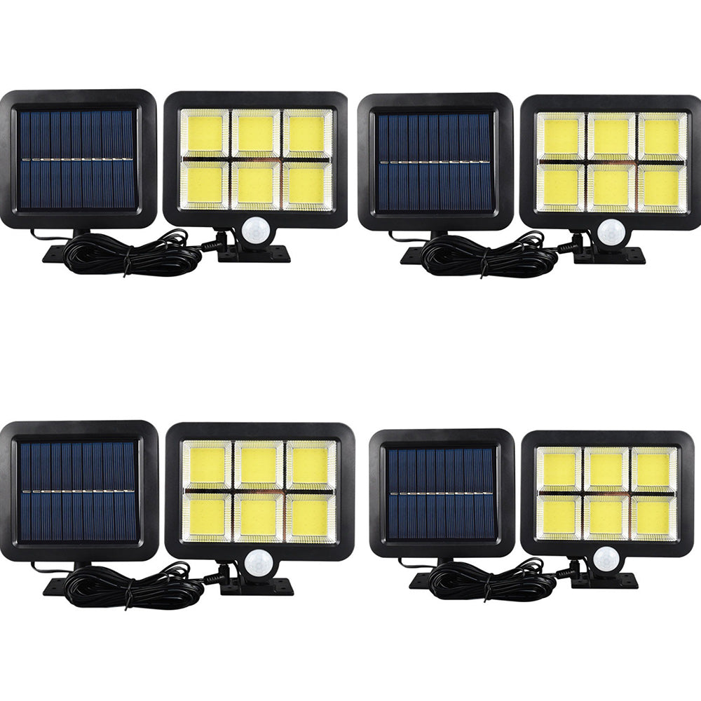 Set 4 x Proiector solar 96 LED COB, senzor de miscare, telecomanda