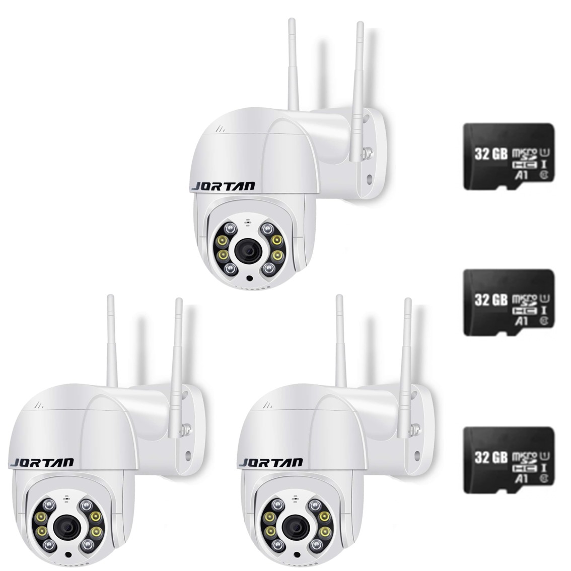 Set 3 x camera de supraveghere IP 360 WiFi, card 32 GB