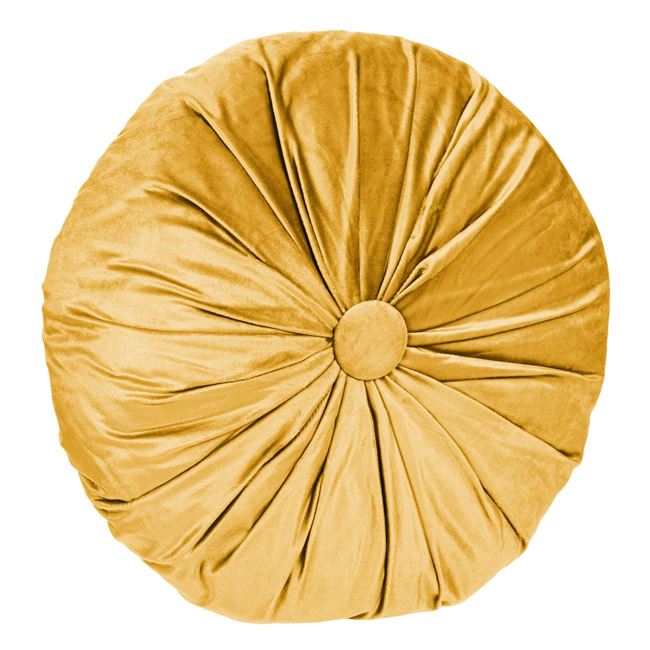 Set 2 perne decorative rotunde, Galben, 40 cm