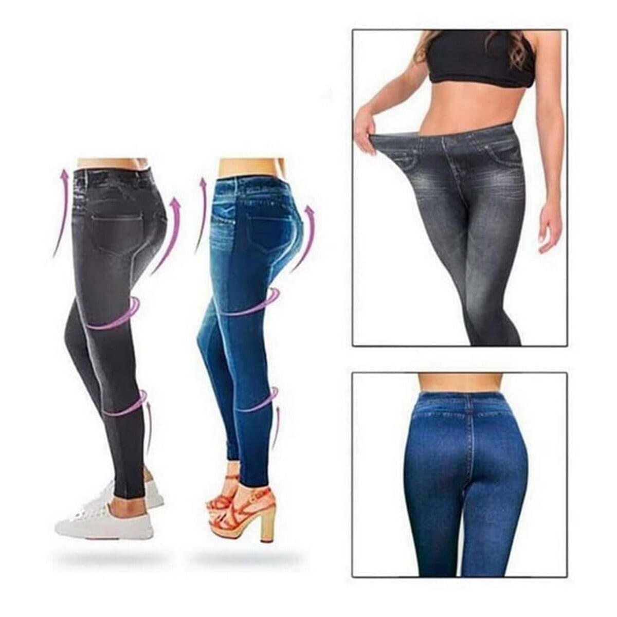 Colanti modelatori cu aspect de blugi