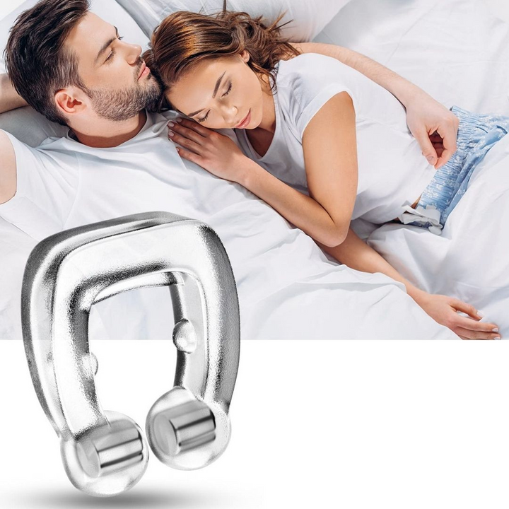 Set 2 x Clips impotriva sforaitului, silicon transparent