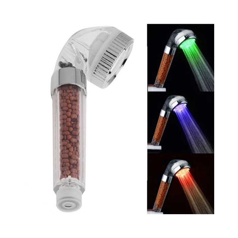 Para de dus cu LED colorat si granule anticalcar