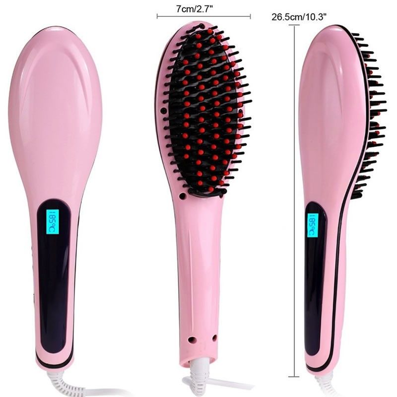 Straight Brush - Perie revolutionara de indreptat parul cu ioni si afisaj LCD
