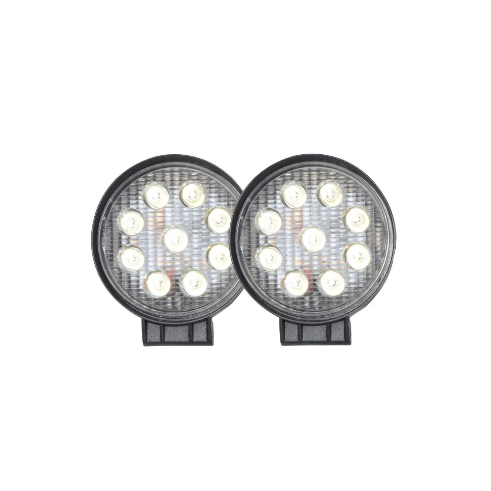 Set 2 proiectoare LED BAR, OFF ROAD, rotund, 9 LED, 27 W, 11 cm