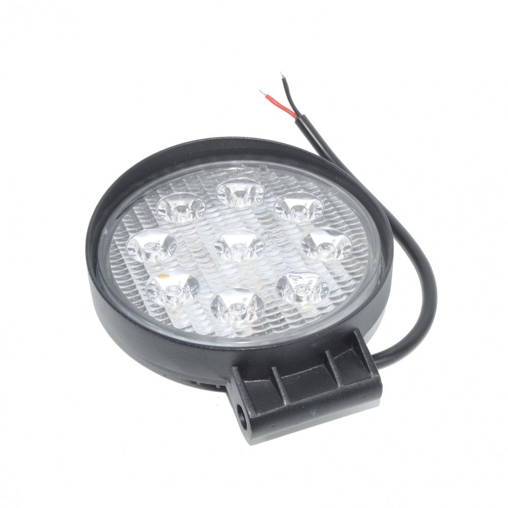 Set 2 proiectoare LED BAR, OFF ROAD, rotund, 9 LED, 27 W, 11 cm