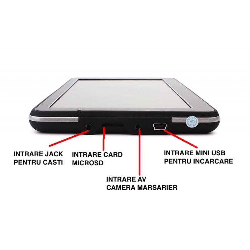 GPS auto in limba romana cu Bluetooth. Display 7 inch. Memorie interna 8 GB.