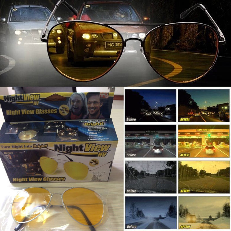 Ochelari condus noaptea Night View cu lentile HD si protectie anti UV