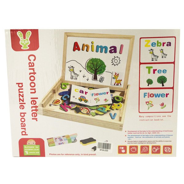 Jucarii educative din lemn: Socotitoare copii + Puzzle Magnetic