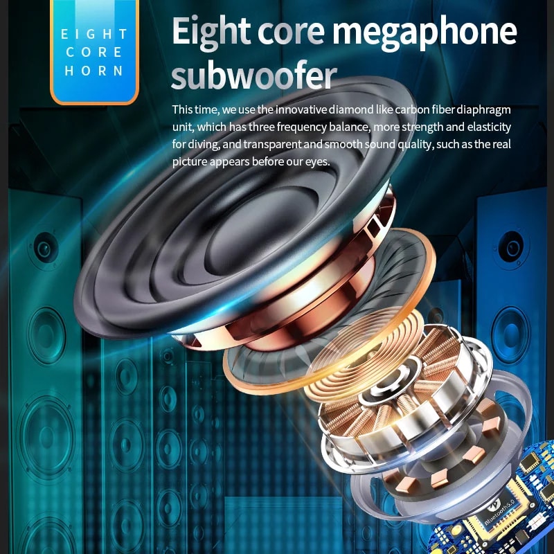 Casti wireless Bluetooth 5.0, M8, TWS, Negru