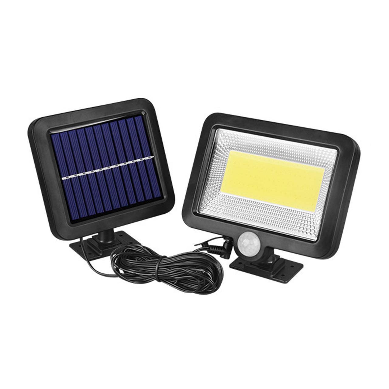 Lampa LED COB cu panou solar si senzor de miscare, SL-F100, PIR, cu acumulator