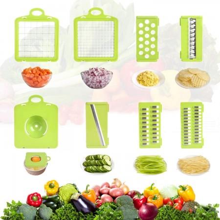 Razatoare Veggie Slicer 14 piese, lame inox + maner protectie