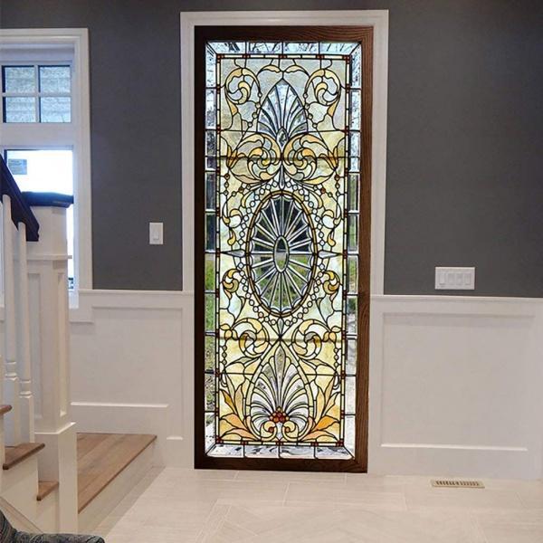 Autocolant decorativ pentru usa, vitraliu - 76 x 220 cm