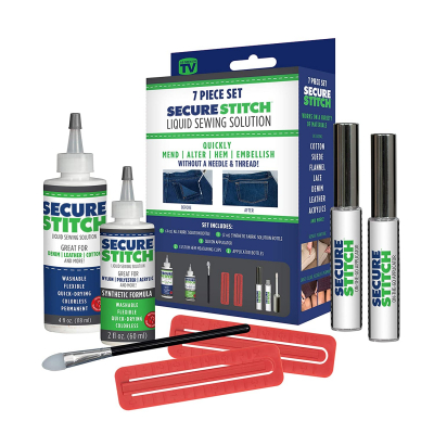 Kit pentru lipire tesatura sintetica, 7 piese - Secure Stitch