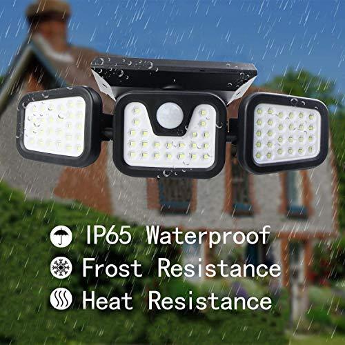 Lampa solara tripla split, senzor de de miscare, 15 W, IP65, 1200 mAh