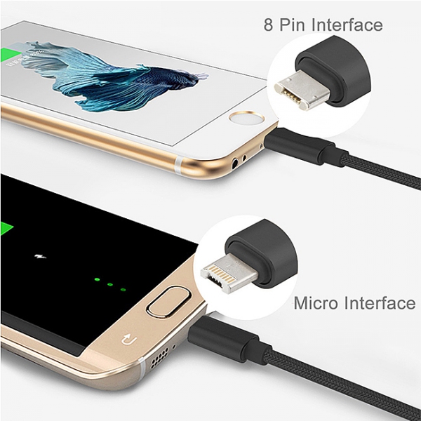 Cablu de incarcare iOS si Android. Sincronizare si incarcare rapida.