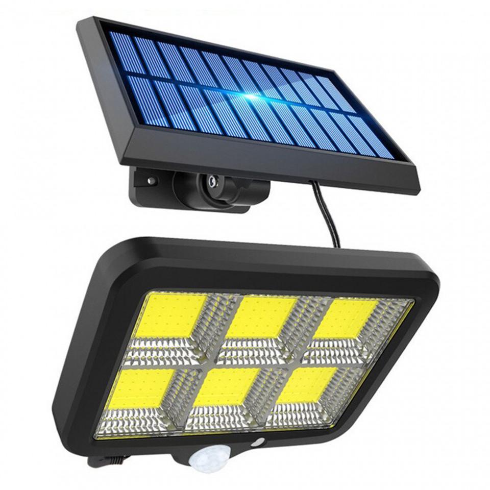 Proiector solar 120 LED COB senzor de lumina si miscare