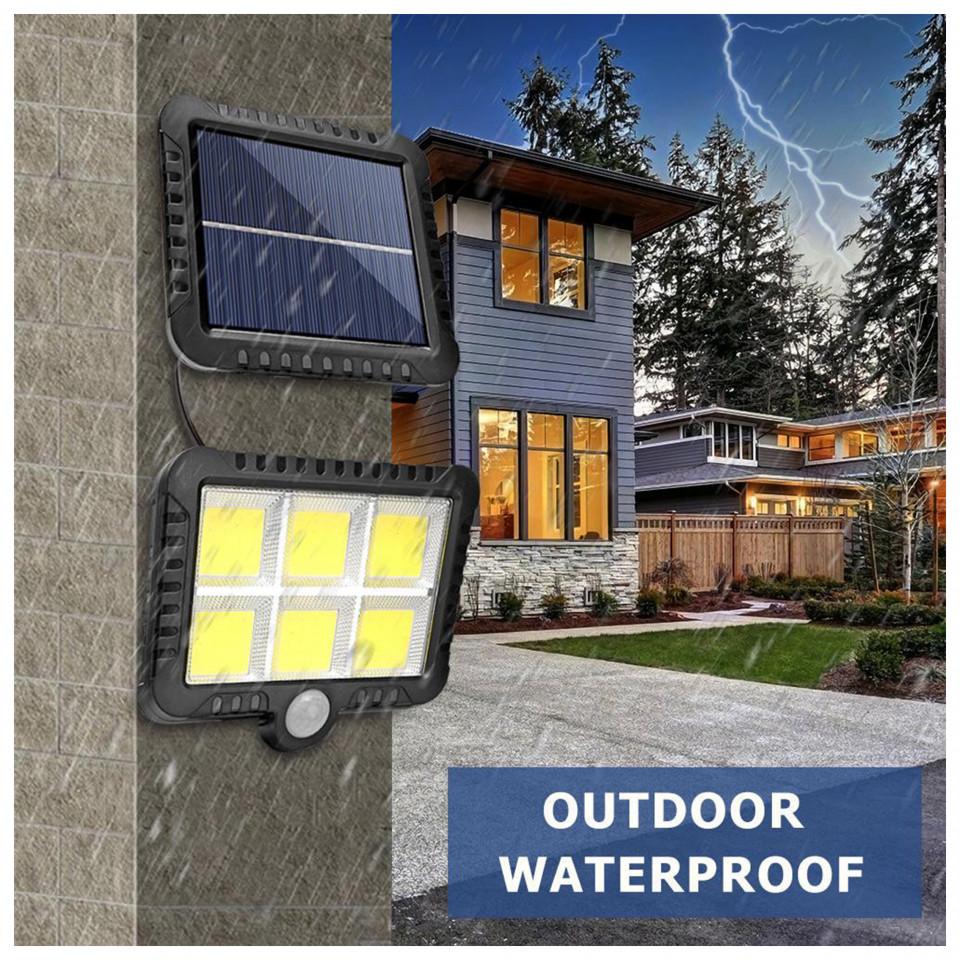 Proiector solar 120 LED COB senzor de lumina si miscare