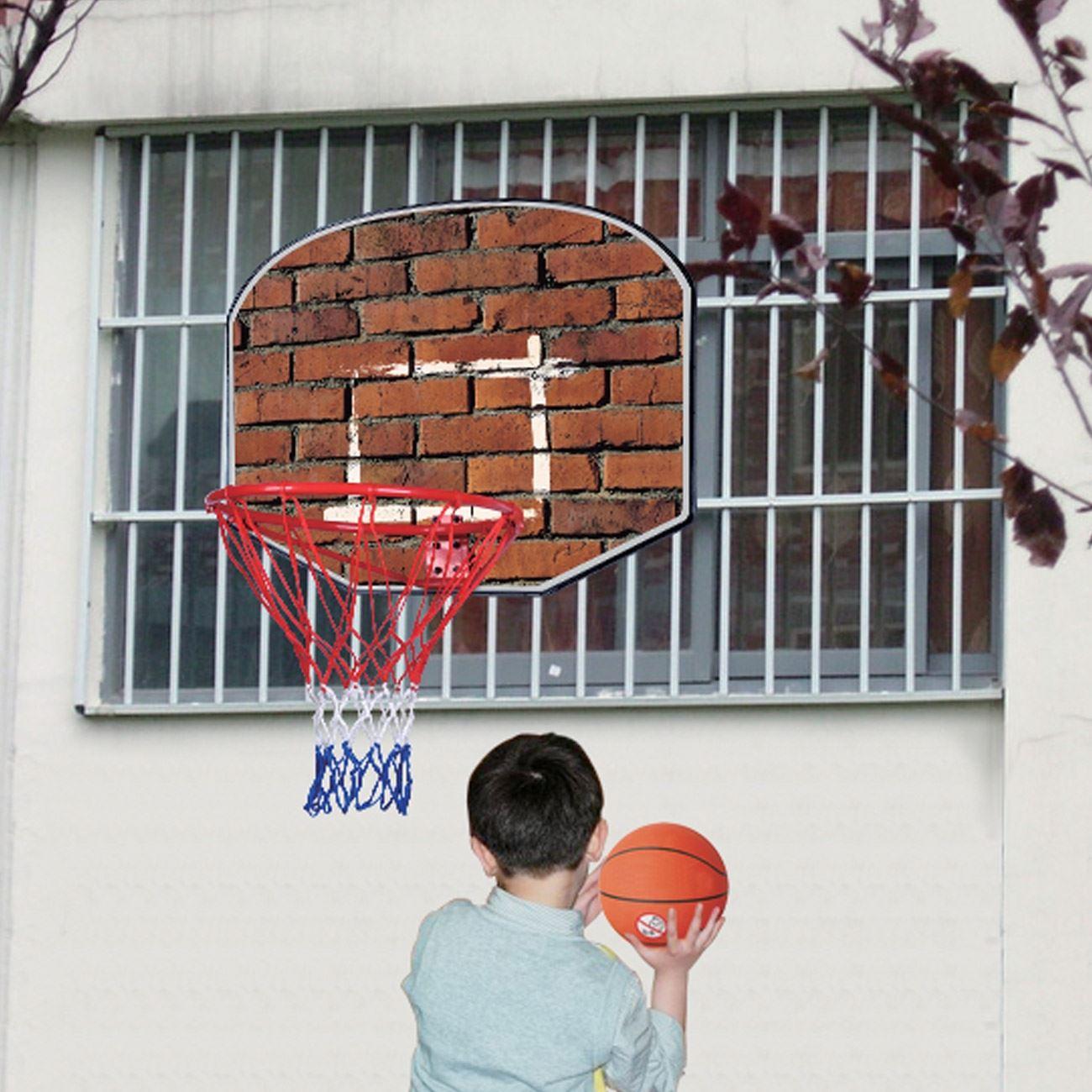 Set cos si minge de baschet pentru perete, 60 x 44 cm
