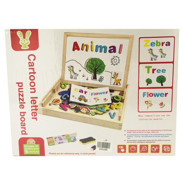 Jucarii educative din lemn: Socotitoare copii + Puzzle Magnetic