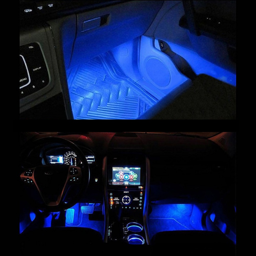 Lumini auto LED ambientale, Ice Blue TY-780