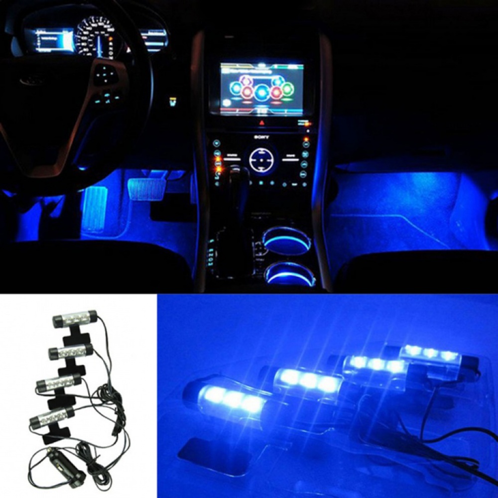 Lumini auto LED ambientale, Ice Blue TY-780