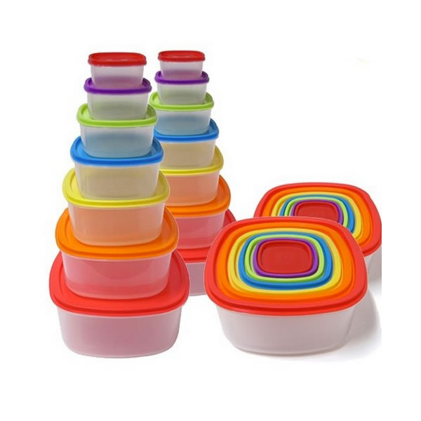 Set 7 caserole prevazute cu capace colorate