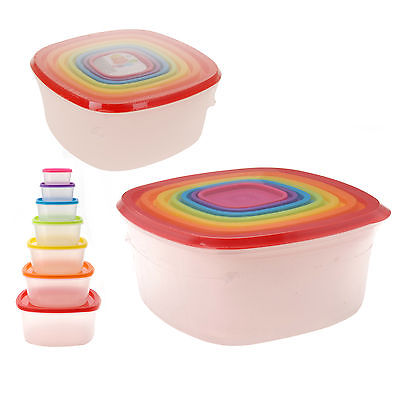 Set 7 caserole prevazute cu capace colorate