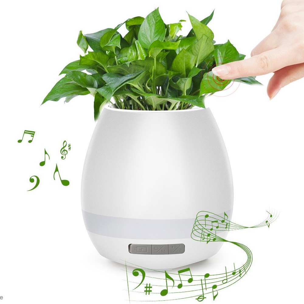 Ghiveci inteligent cu muzica si lampa de veghe, functie tactila