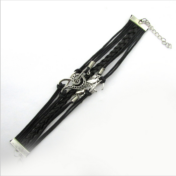 Set 3 bratari martisor cu accesorii si bratara piele