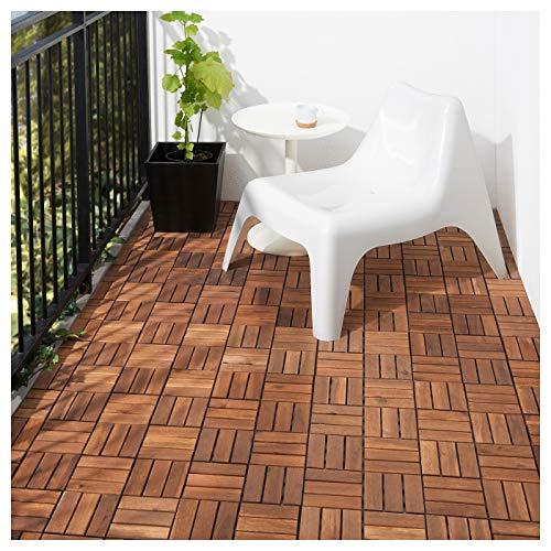 Dale din lemn pentru balcon, 30x30x2 cm, Set 9 bucati