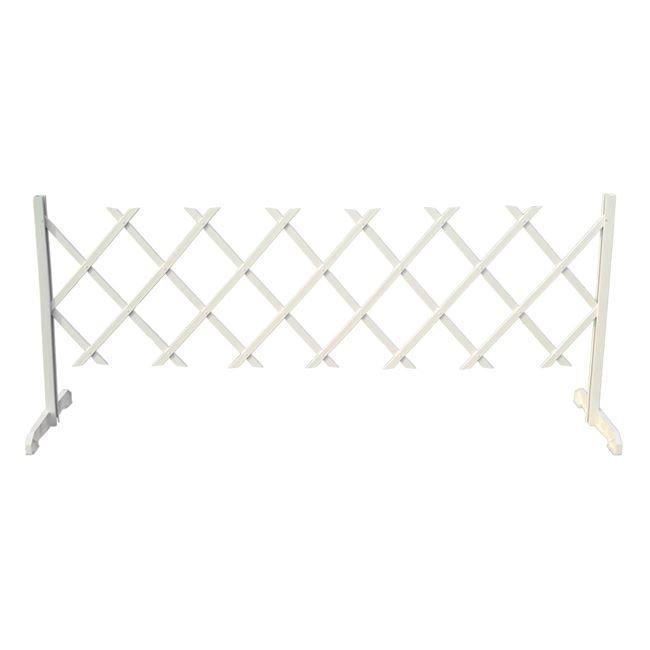 Gard decorativ alb pliabil, 80x200 cm