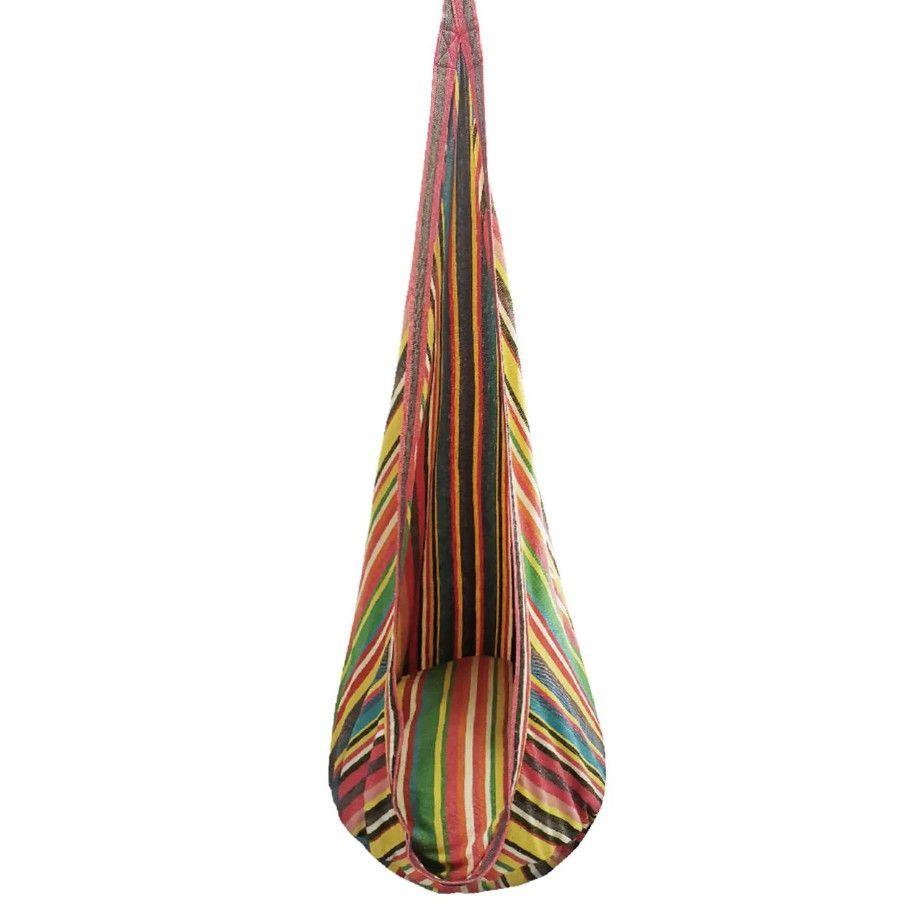 Hamac cuib multicolor 140x60 cm, dungi colorate