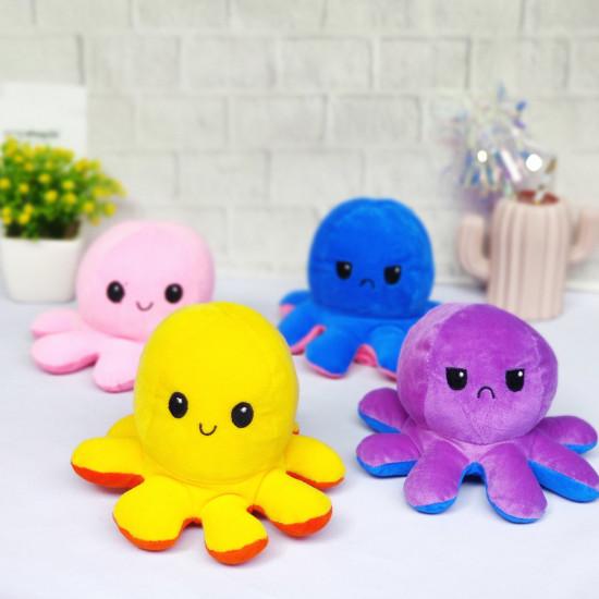 Set 5 x Caracatita reversibila din plus, fata fericita si fata trista