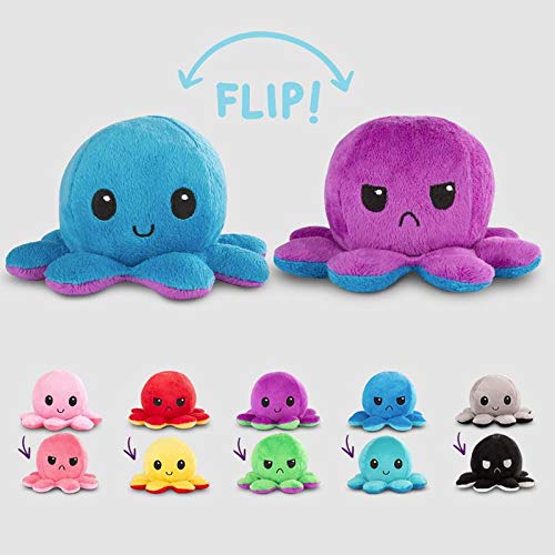 Set 5 x Caracatita reversibila din plus, fata fericita si fata trista