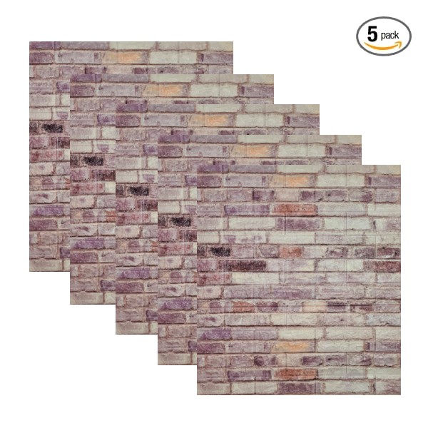 Set 5 x Placa de tapet adeziv caramizi, Stone Bricks 5, 77x70 cm