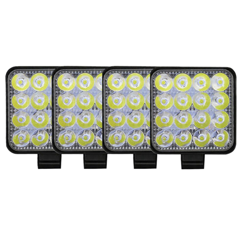 Set 4 proiectoare 16 LED 48W auto OFF-ROAD, IP 67