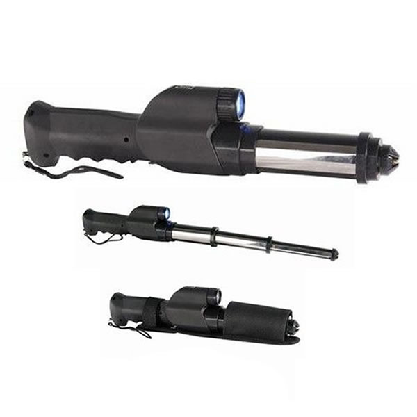 Dispozitiv autoaparare: electrosoc, alarma, baston telescopic cu lanterna