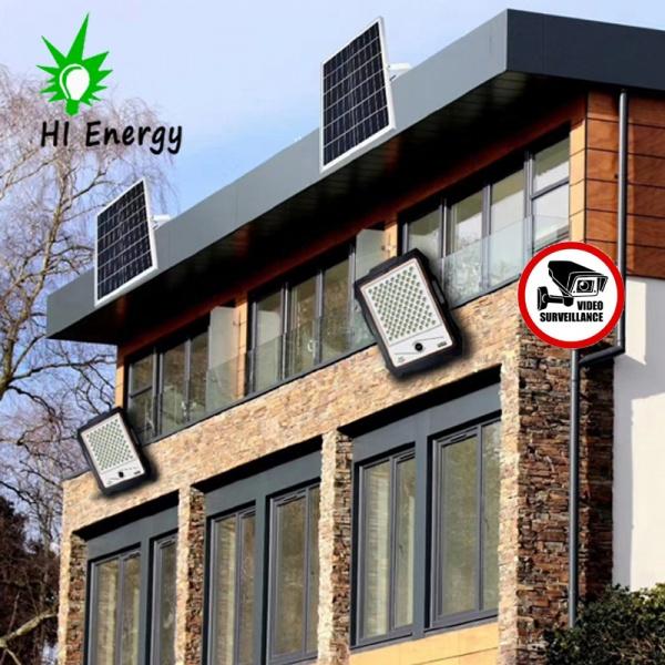 Proiector 100 W cu panou solar si camera de supraveghere