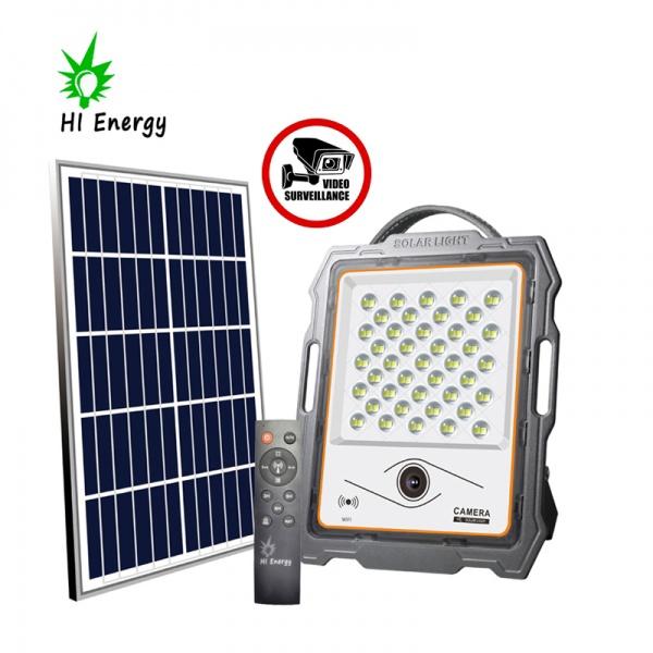 Proiector 100 W cu panou solar si camera de supraveghere