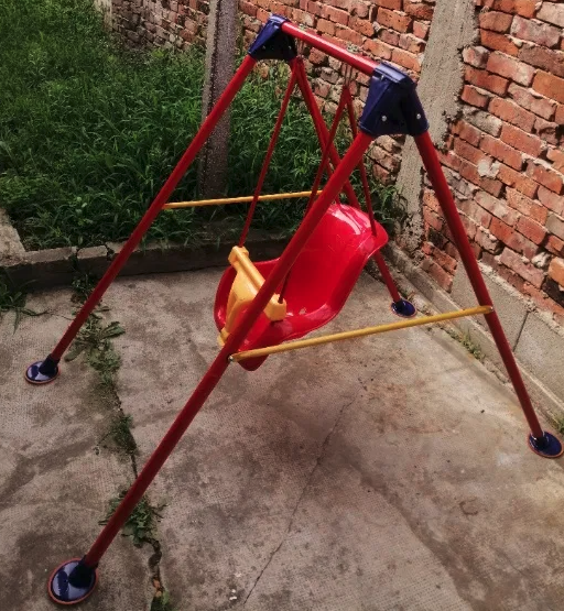 Leagan cu suport metalic pentru copii, 120x90x160 cm