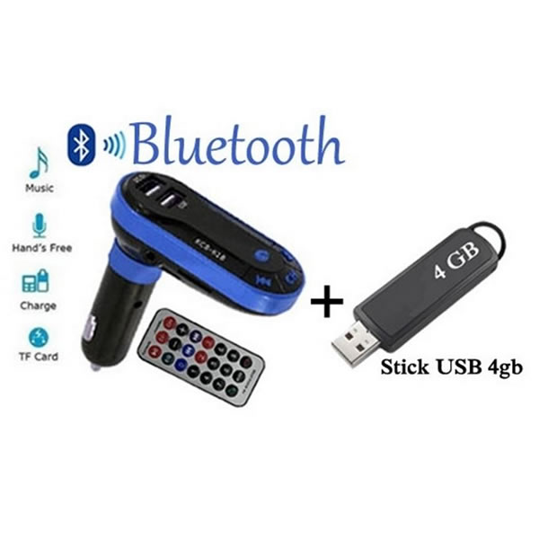 Modulator Auto Bluetooth Wireless HandsFree - dual USB + Stick USB 4 GB memorie