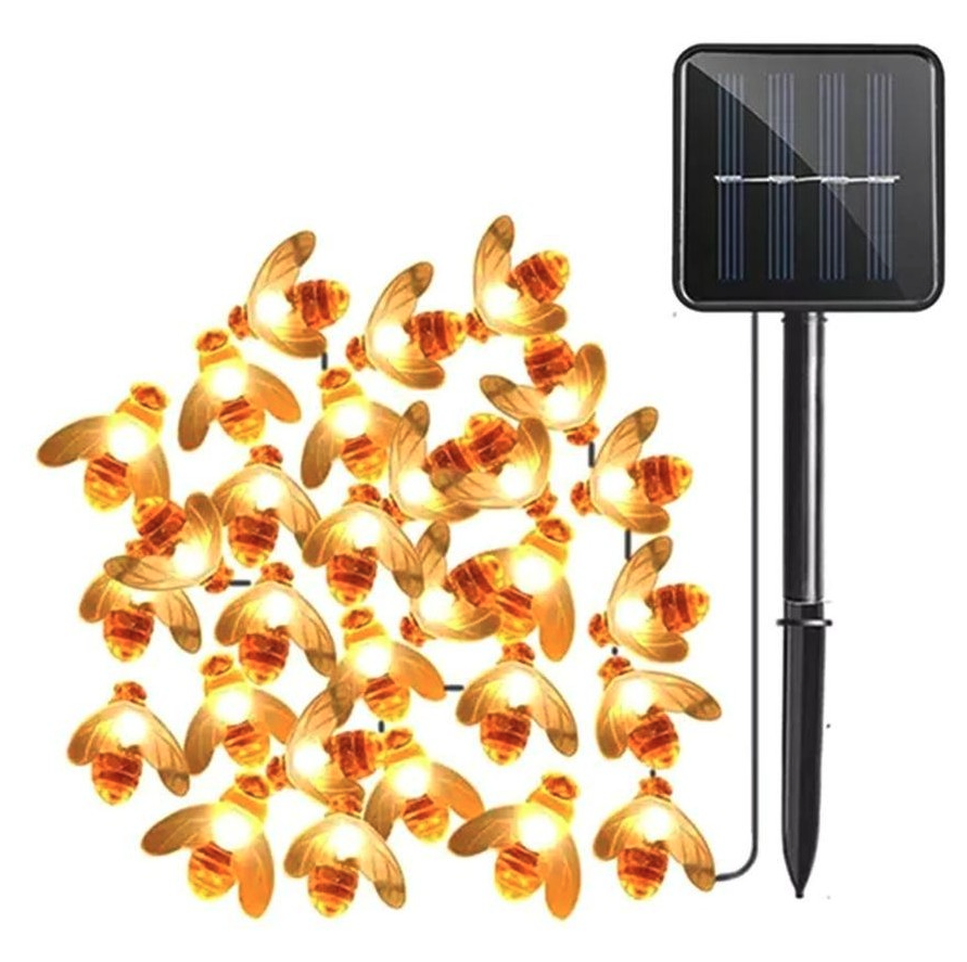 Instalatie solara cu 30 albinute LED, interior-exterior, senzor miscare