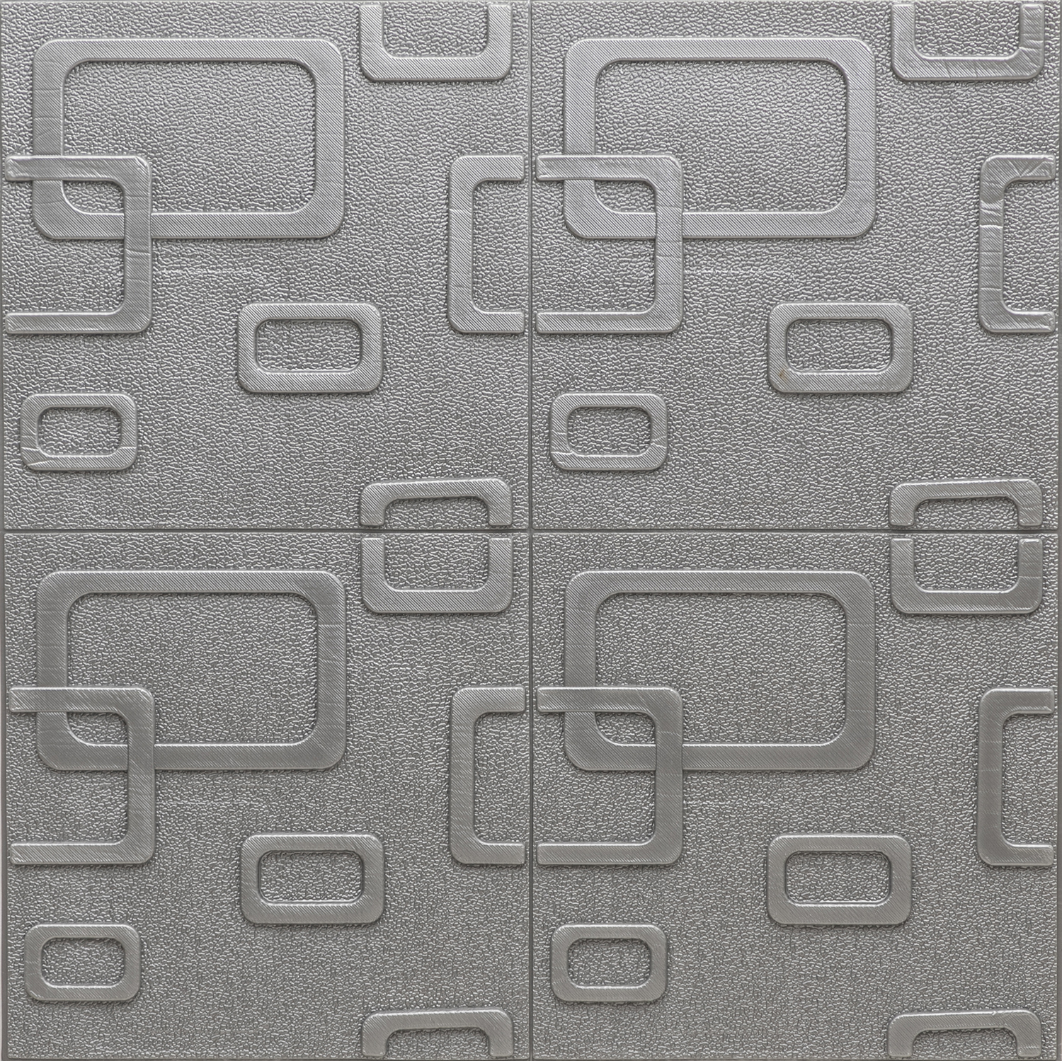 Set 5 x Tapet gri modern, autoadeziv, 70 x 70 cm, spuma moale 3D