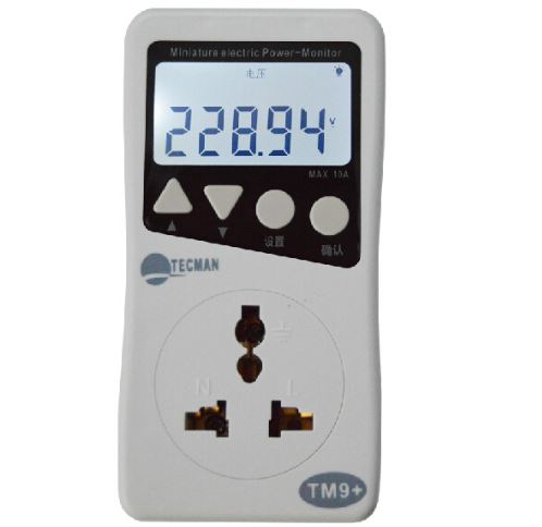 Priza contor de energie electrica cu afisaj 220V/10A si alarma pentru limita sarcina