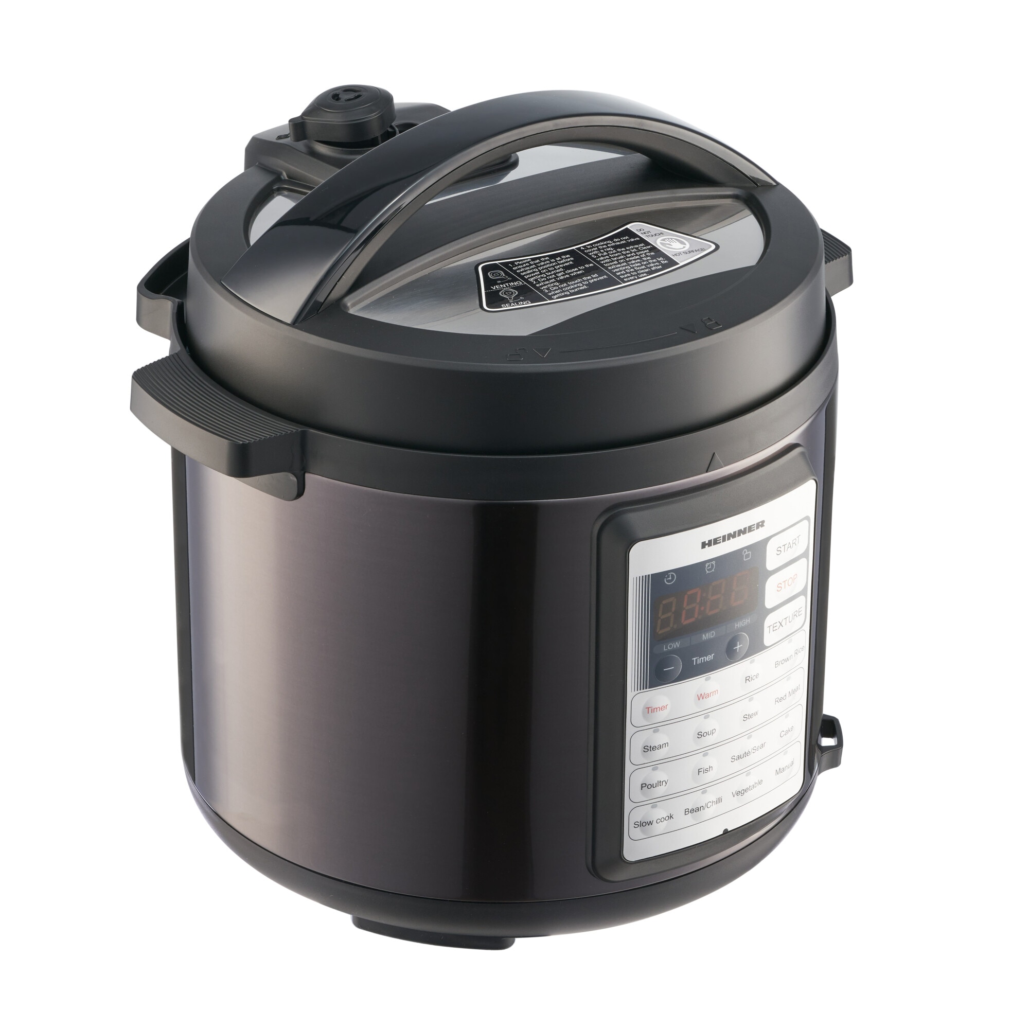 Multicooker cu gatire sub presiune Heinner 1000W, 5.7l, 14 programe