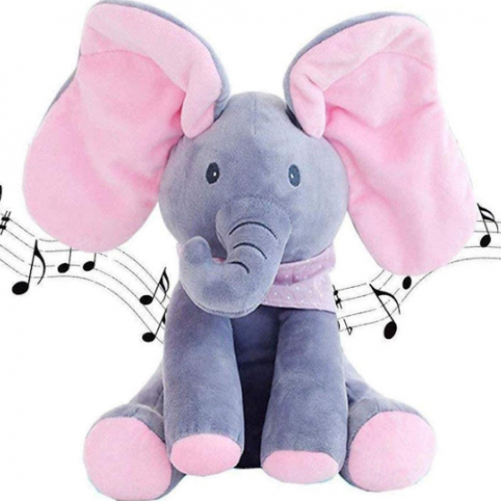 Elefant interactiv din plus - vorbeste, canta si flutura urechile