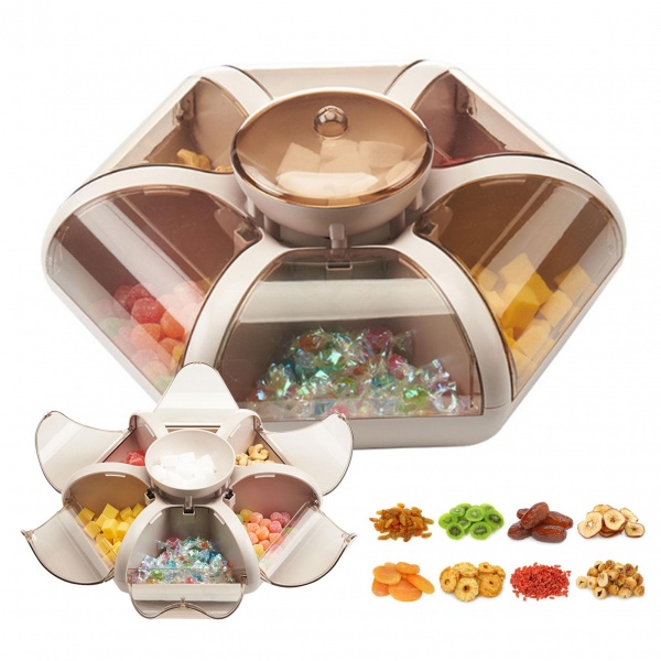 Cutie depozitare snacks/dulciuri, 6 compartimente