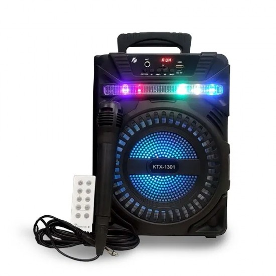 Boxa portabila Bluetooth cu lumina LED si microfon, model KTX-1301