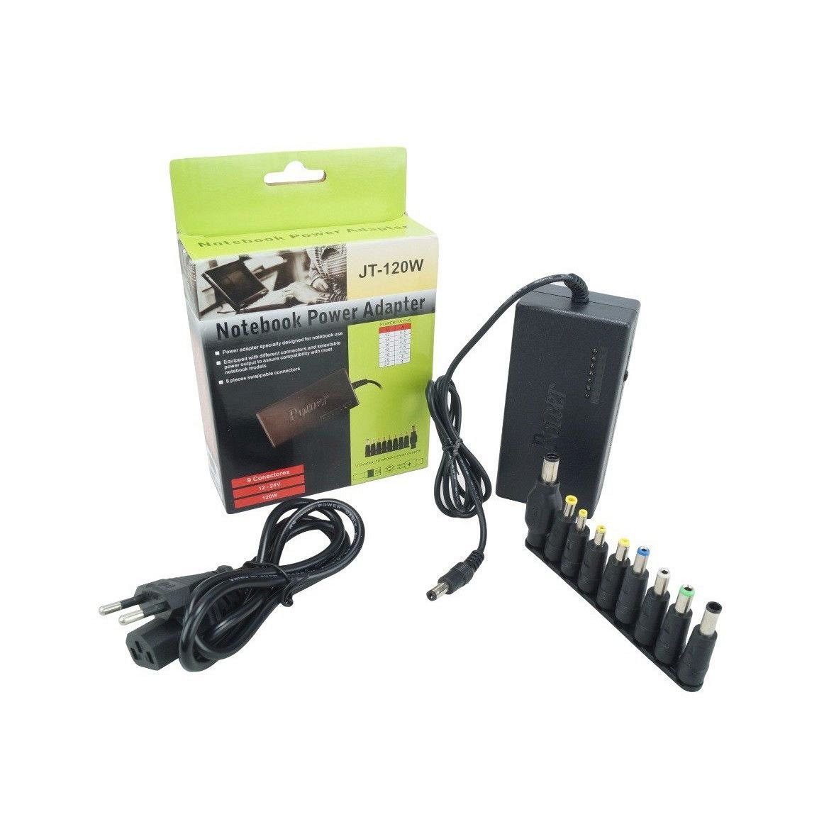 Incarcator universal laptop, 9 conectori, voltaj reglabil 12-24 V