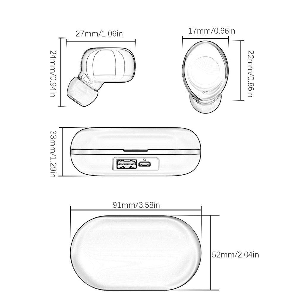 Casti Bluetooth, Microfon, TWS Clear 3D Sound, Stereo Hi-Fi Earbuds